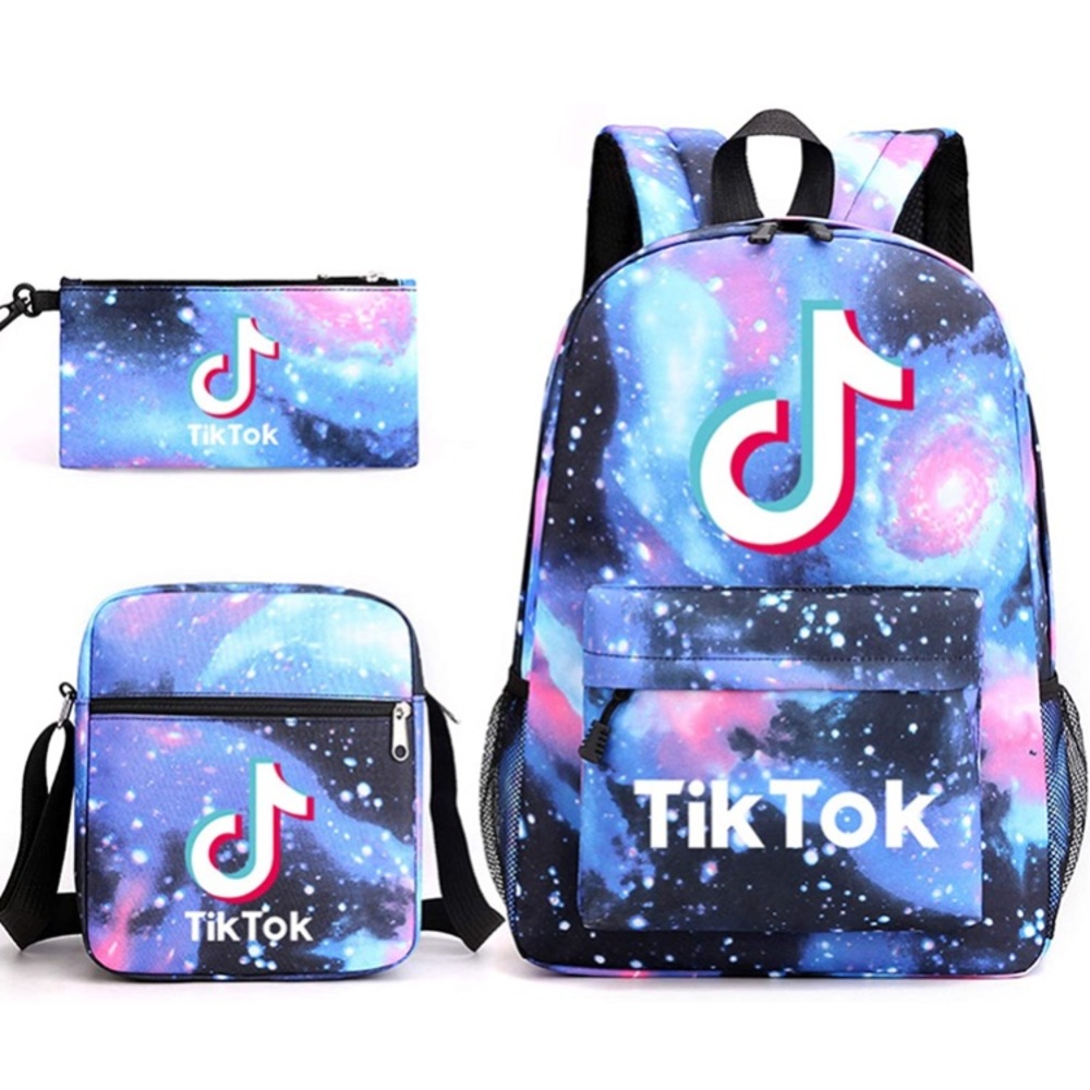 TIK TOK BACKPACK AND MATCHING SETS 3 piece Set